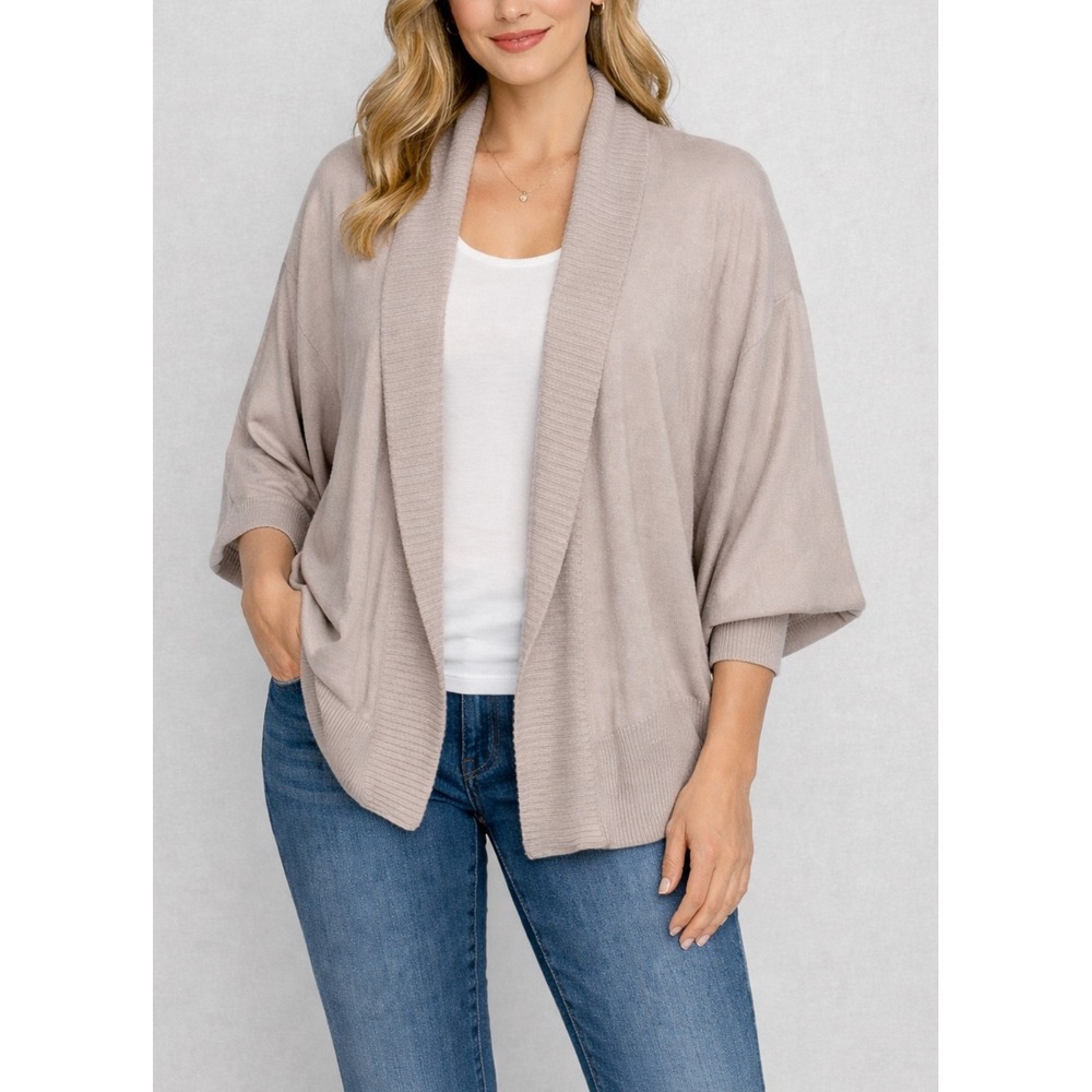 Ruehl No 925 Greenwich St New York Kimono Cardigan Light Gray Size S